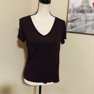 Soft and Sexy American Eagle Maroon Open Shoulder Top